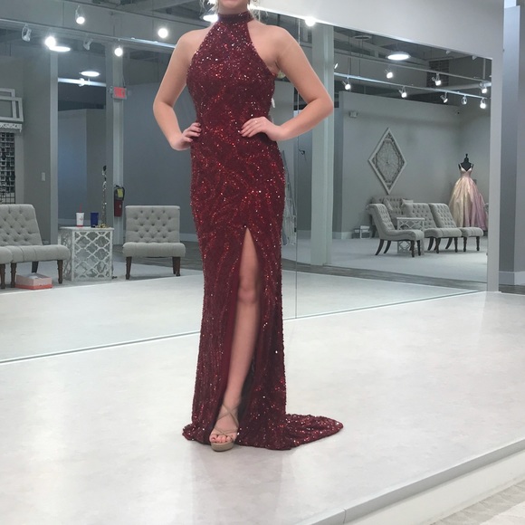 Dresses & Skirts - MacDougal beaded gown - wine/garnet